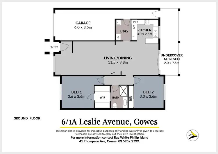 Floorplan of Homely house listing, 6/1A Leslie Avenue, Cowes VIC 3922