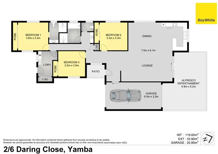 Floorplan of Homely semi-detached listing, 2/6 Daring Close, Yamba NSW 2464