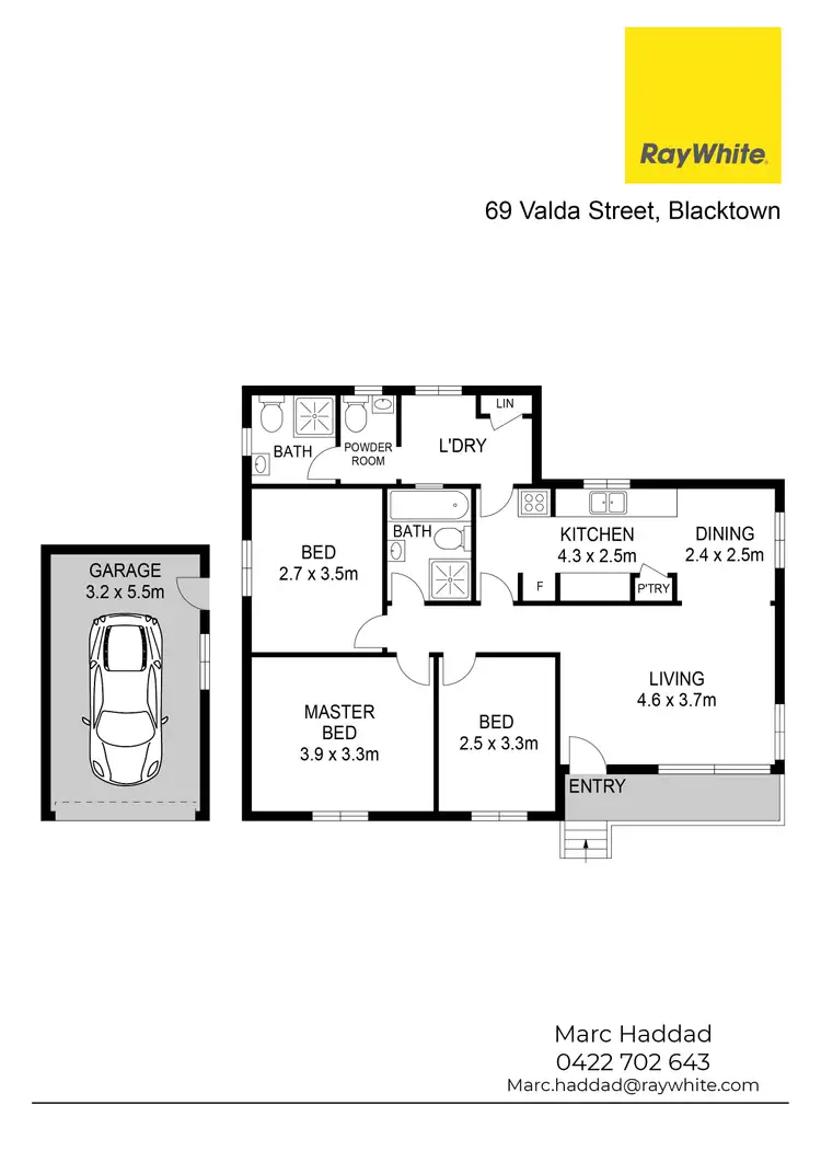 Floorplan of Homely house listing, 69 Valda Street, Blacktown NSW 2148
