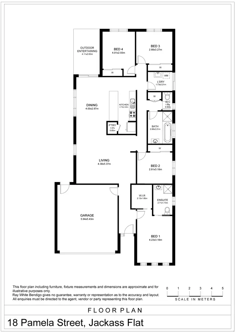Floorplan of Homely house listing, 18 Pamela Avenue, Jackass Flat VIC 3556