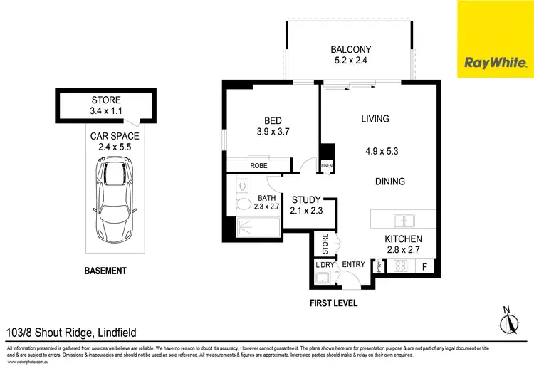 Floorplan of Homely unit listing, 103/8 Shout Ridge, Lindfield NSW 2070