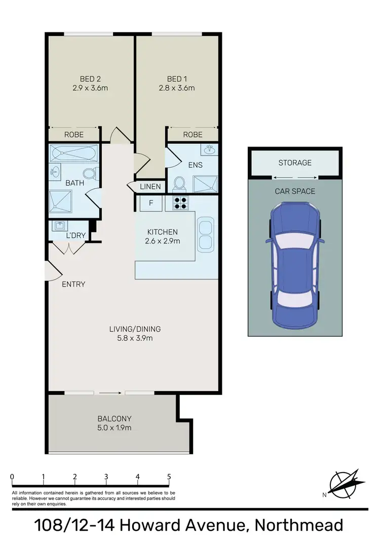 Floorplan of Homely apartment listing, 108/12-14 Howard Avenue, Northmead NSW 2152
