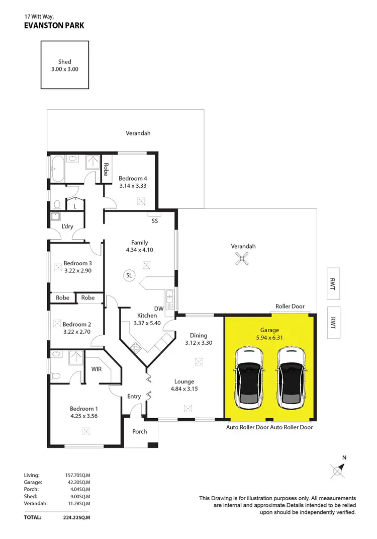 Floorplan of Homely house listing, 17 Witt Way, Evanston Park SA 5116