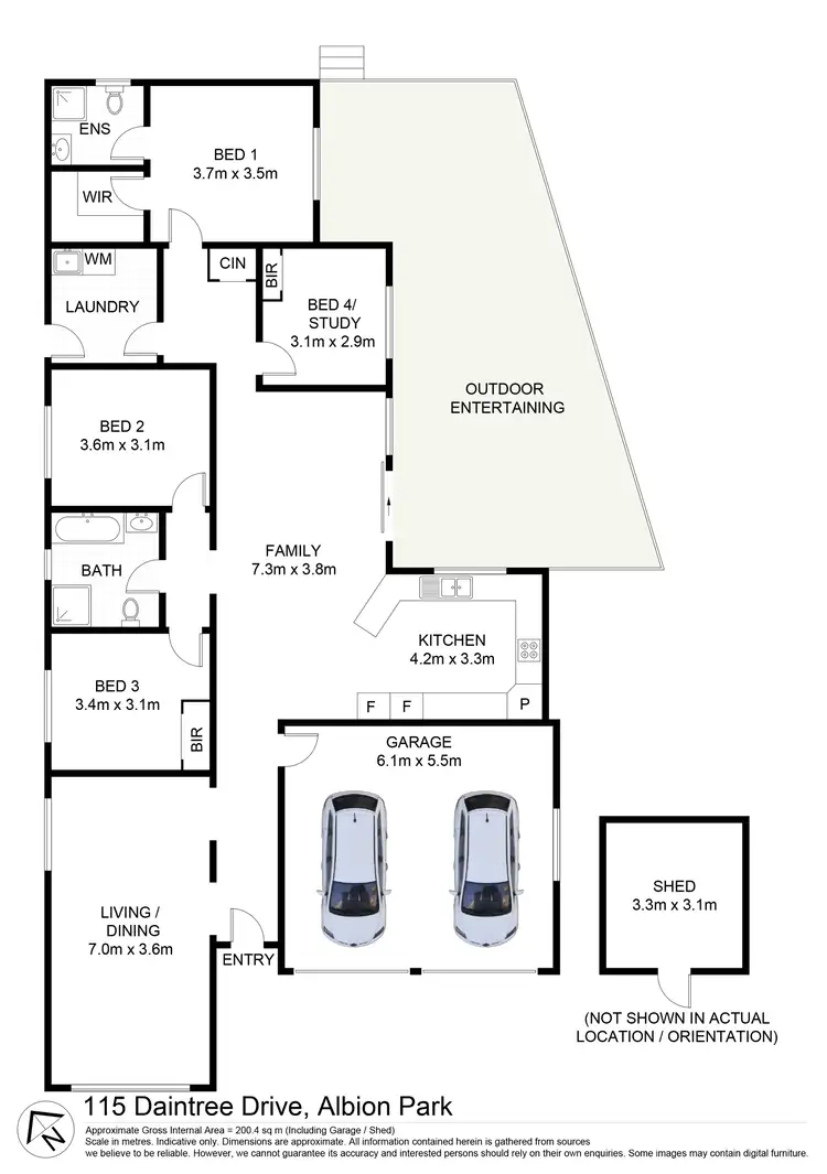 Floorplan of Homely house listing, 115 Daintree Drive, Albion Park NSW 2527