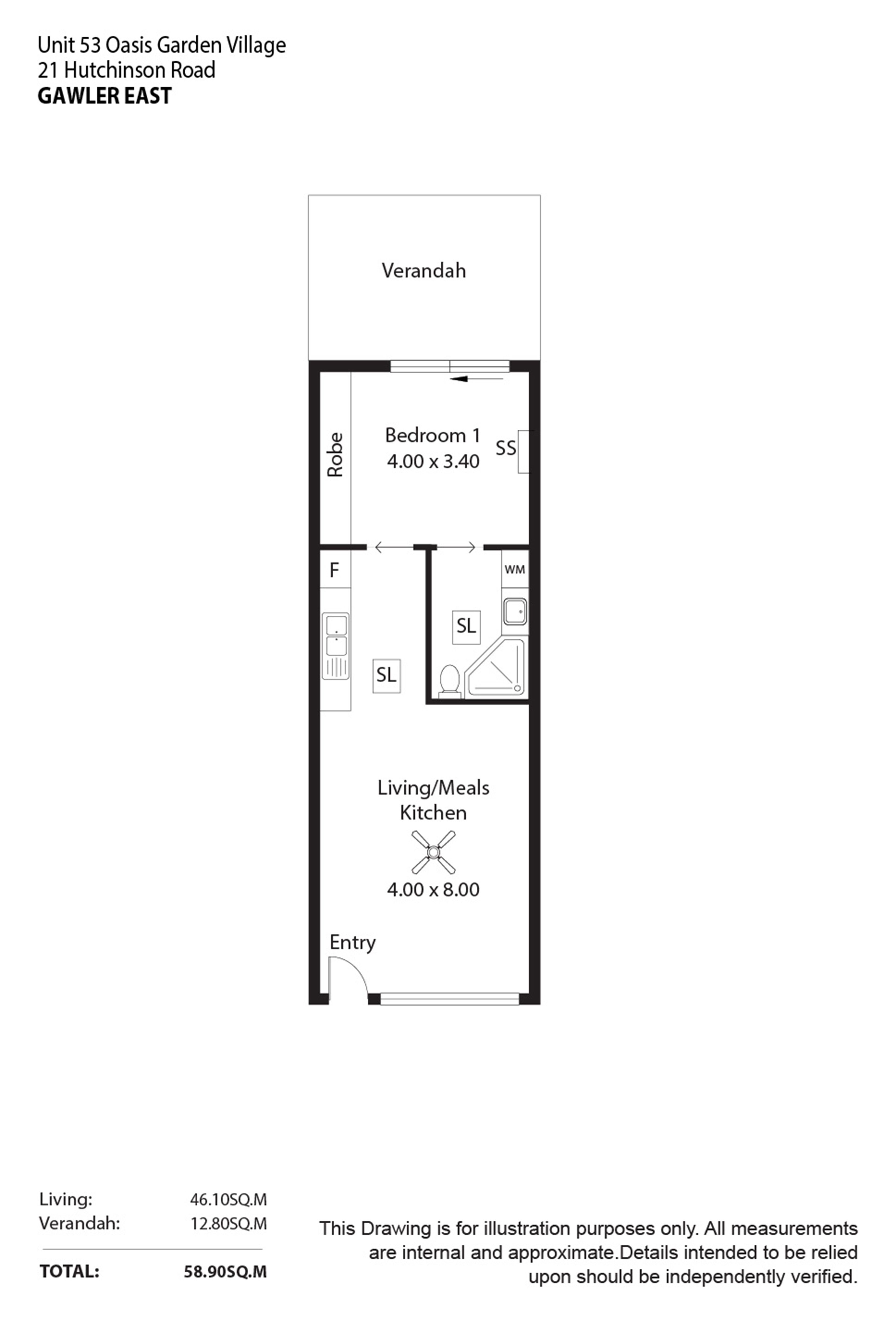 Floorplan of Homely house listing, Unit 53/21 Hutchinson Road, Gawler East SA 5118