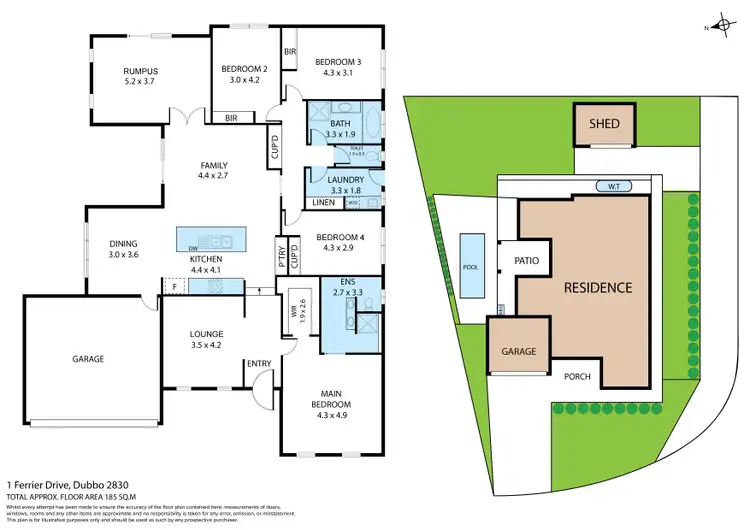 Floorplan of Homely house listing, 1 Ferrier Drive, Dubbo NSW 2830