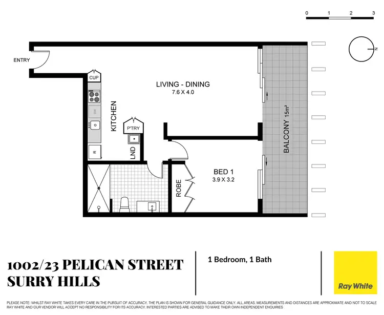 Floorplan of Homely apartment listing, 1002/23 Pelican Street, Surry Hills NSW 2010