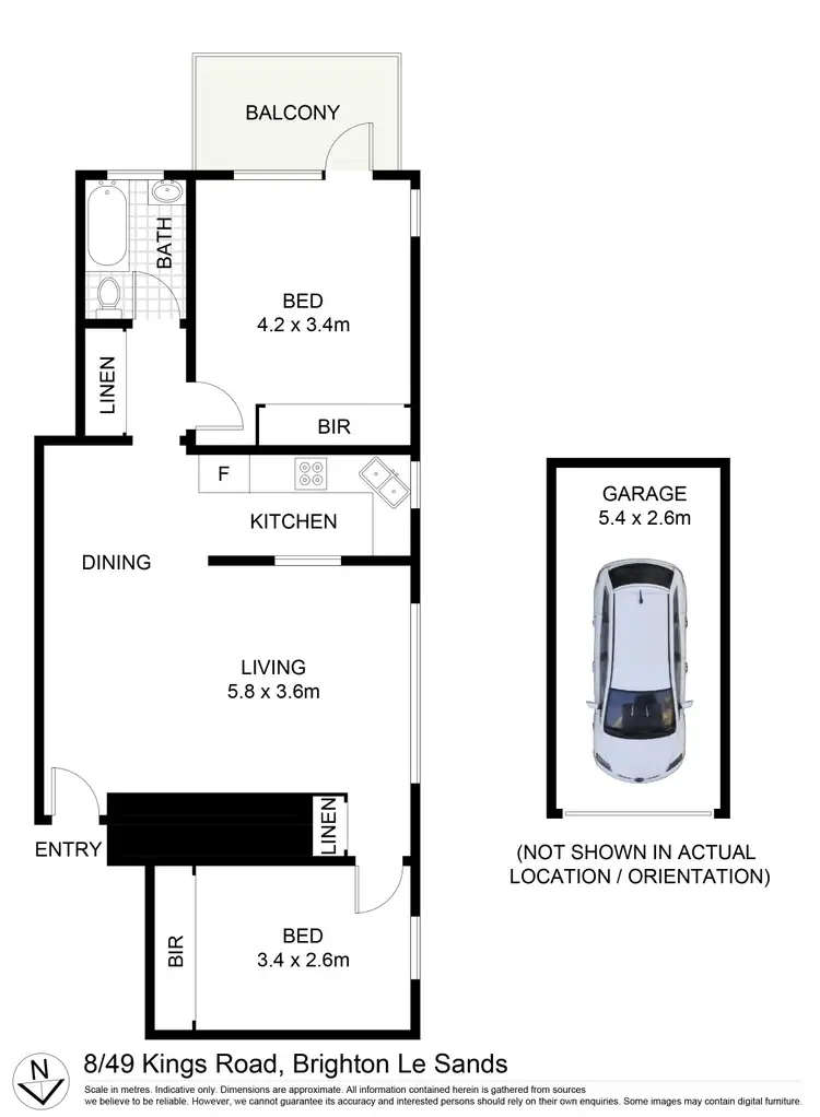 Floorplan of Homely unit listing, 8/49 Kings Road, Brighton-Le-Sands NSW 2216