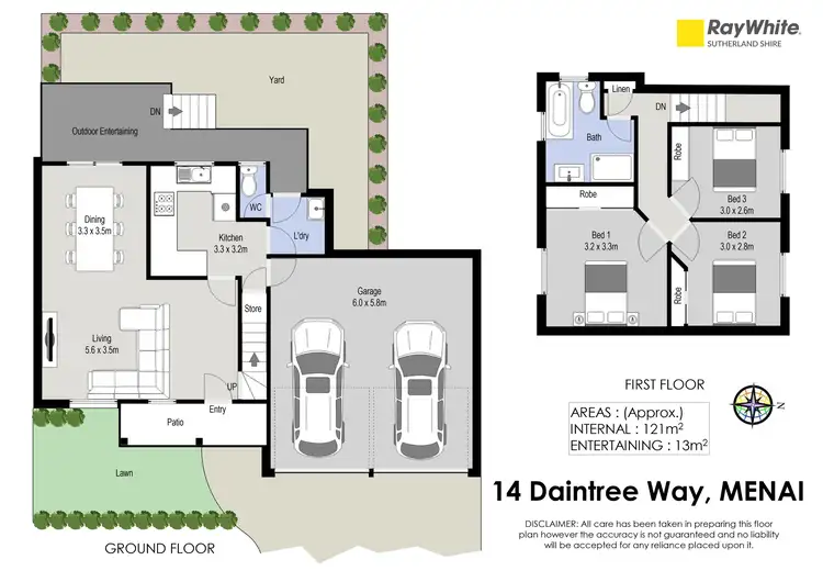 Floorplan of Homely townhouse listing, 14 Daintree Way, Menai NSW 2234