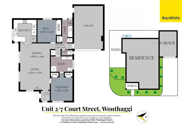 Floorplan of Homely unit listing, 2/7 Court Street, Wonthaggi VIC 3995