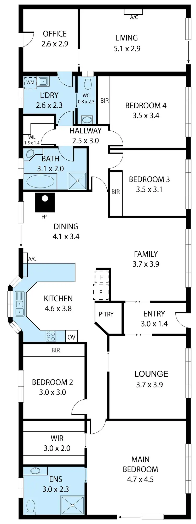 Floorplan of Homely rural property listing, 63 High Park Road, Narromine NSW 2821