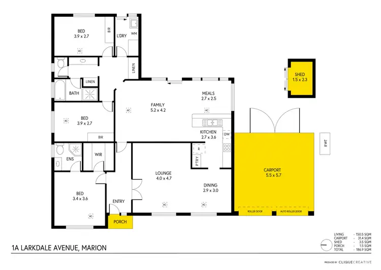 Floorplan of Homely house listing, 1A Larkdale Avenue, Marion SA 5043