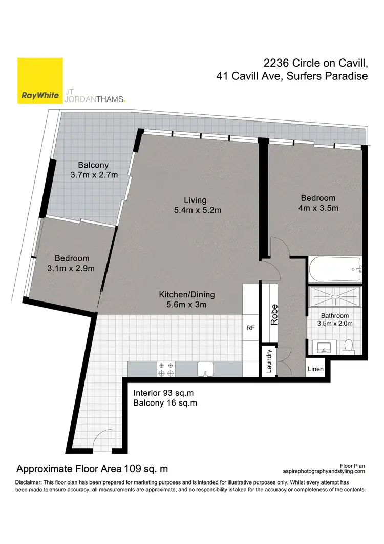 Floorplan of Homely apartment listing, 2236/9 Ferny Avenue, Surfers Paradise QLD 4217