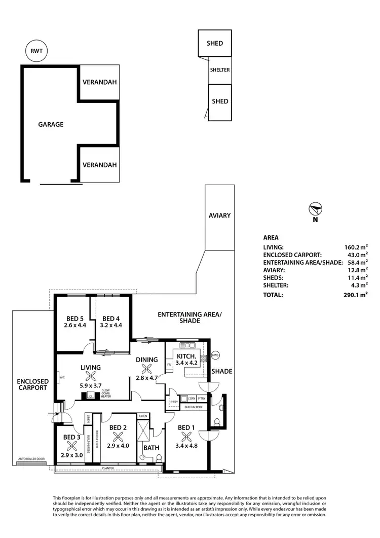 Floorplan of Homely house listing, 42 Beatty Terrace, Murray Bridge SA 5253