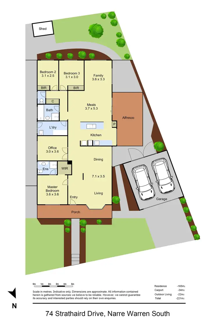 Floorplan of Homely house listing, 74 Strathaird Drive, Narre Warren South VIC 3805