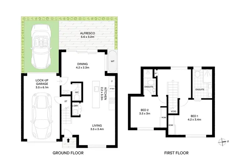Floorplan of Homely townhouse listing, 3/2 Gilbank Street, Reservoir VIC 3073