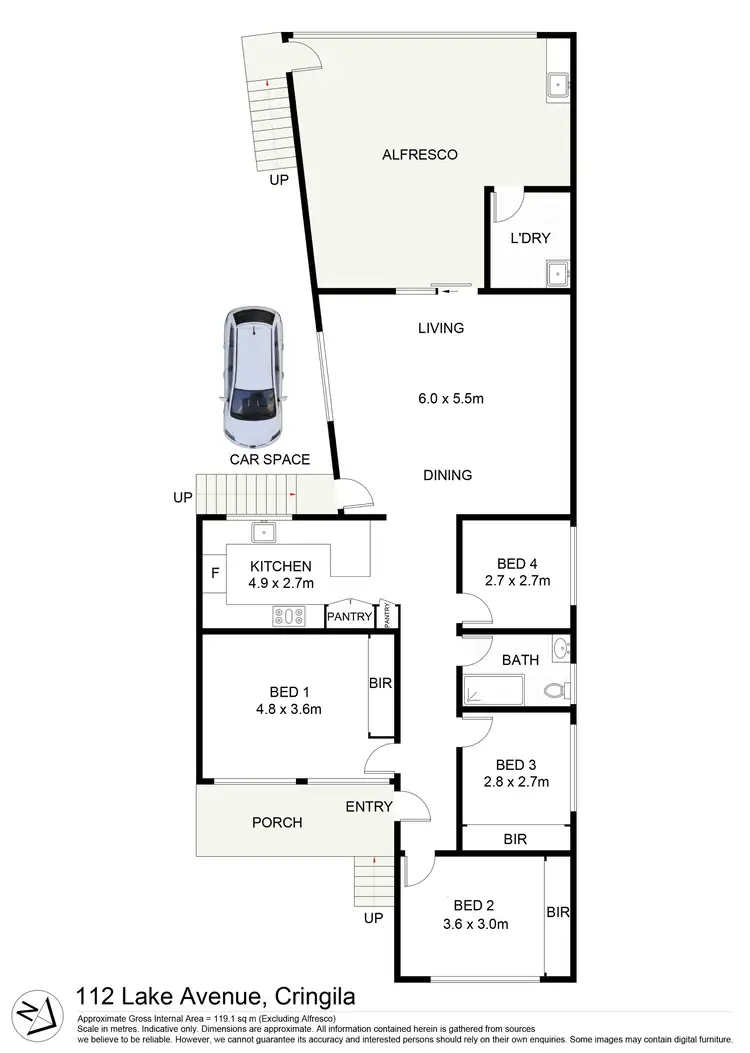 Floorplan of Homely house listing, 2/112 Lake Avenue, Cringila NSW 2502
