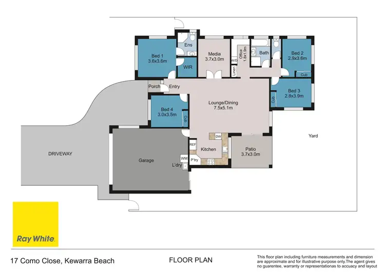 Floorplan of Homely house listing, 17 Como Close, Kewarra Beach QLD 4879