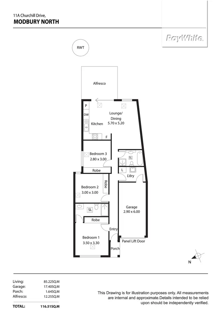 Floorplan of Homely house listing, 11A Churchill Drive, Modbury North SA 5092