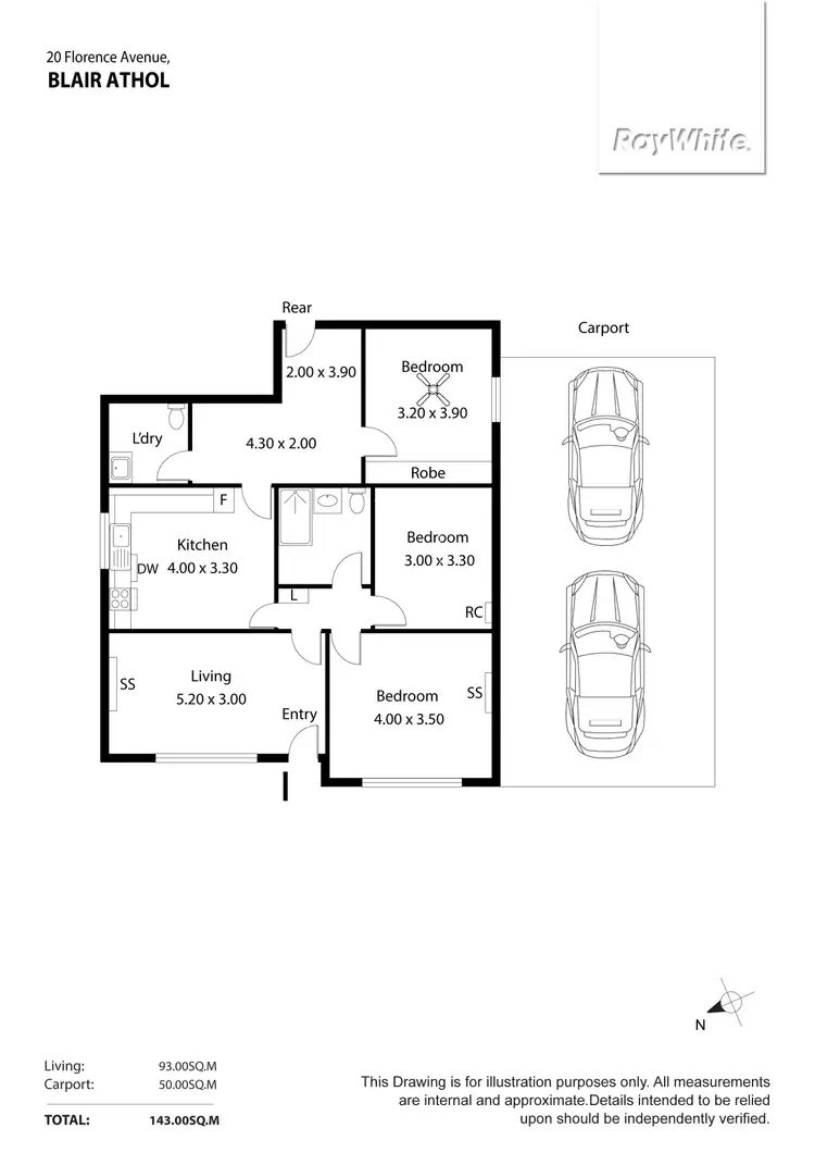Floorplan of Homely house listing, 20 Florence Avenue, Blair Athol SA 5084