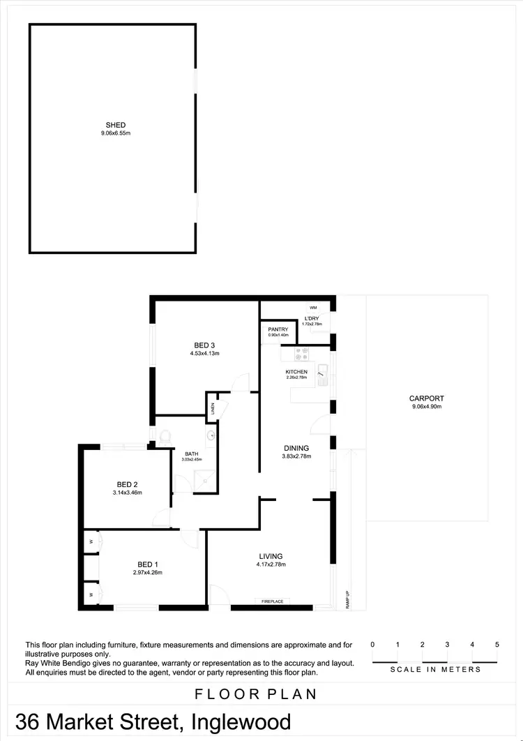 Floorplan of Homely house listing, 36 Market Street, Inglewood VIC 3517