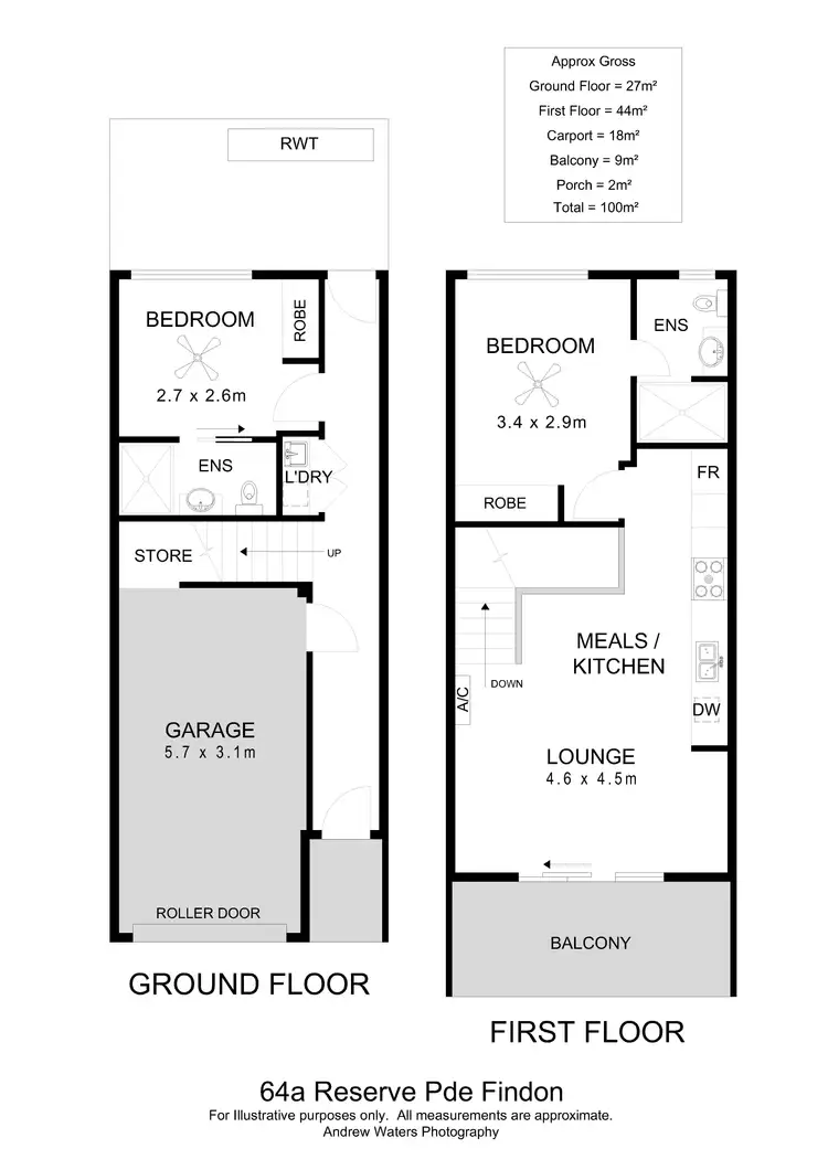 Floorplan of Homely house listing, 64A Reserve Parade, Findon SA 5023