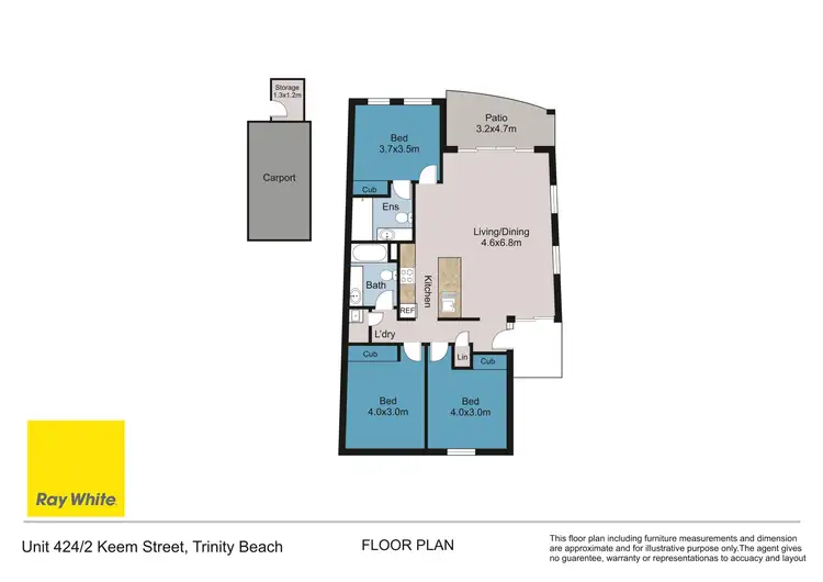 Floorplan of Homely unit listing, 424/2 Keem Street, Trinity Beach QLD 4879
