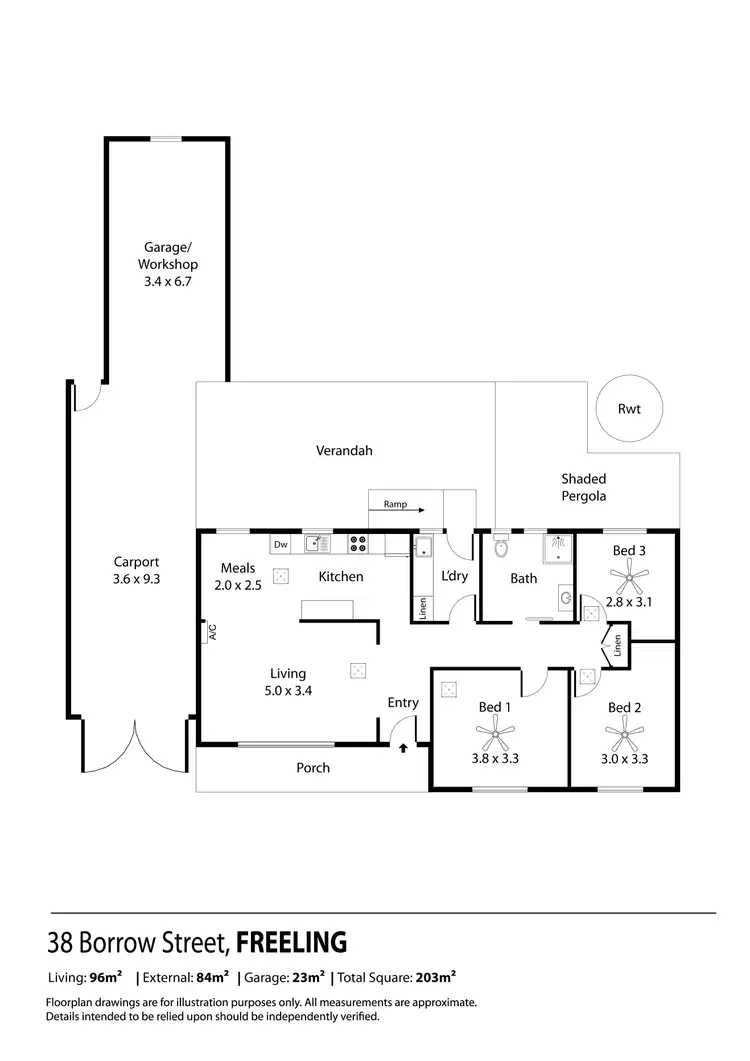 Floorplan of Homely house listing, 38 Borrow Street, Freeling SA 5372