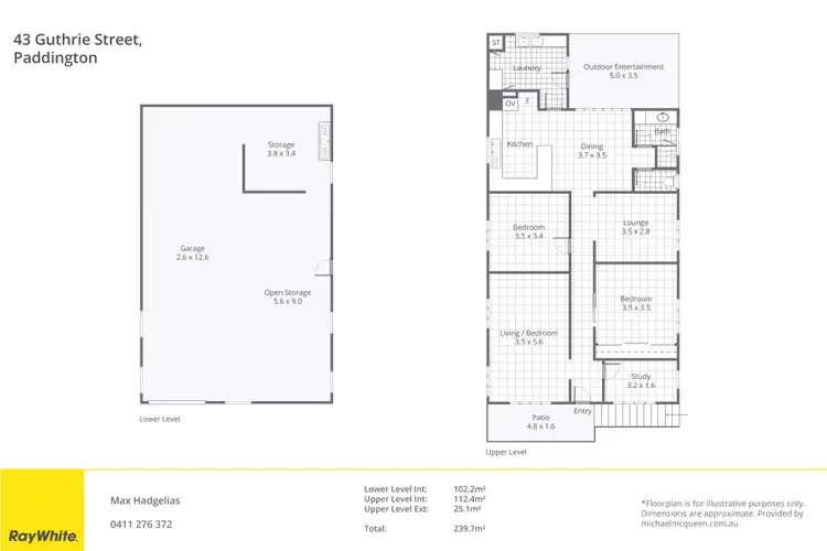 Floorplan of Homely house listing, 43 Guthrie Street, Paddington QLD 4064
