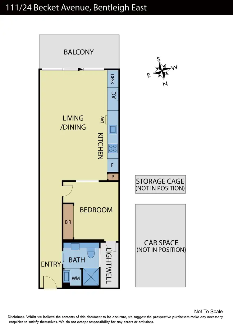 Floorplan of Homely apartment listing, 111/24 Becket Avenue, Bentleigh East VIC 3165