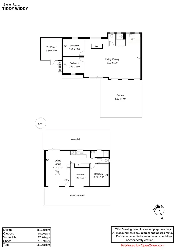 Floorplan of Homely house listing, 13 Allen Road, Tiddy Widdy Beach SA 5571