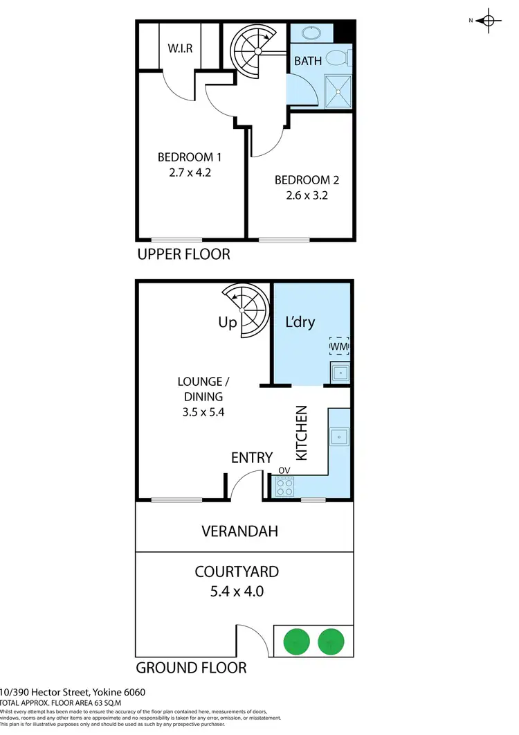 Floorplan of Homely unit listing, 10/390 Hector Street, Yokine WA 6060