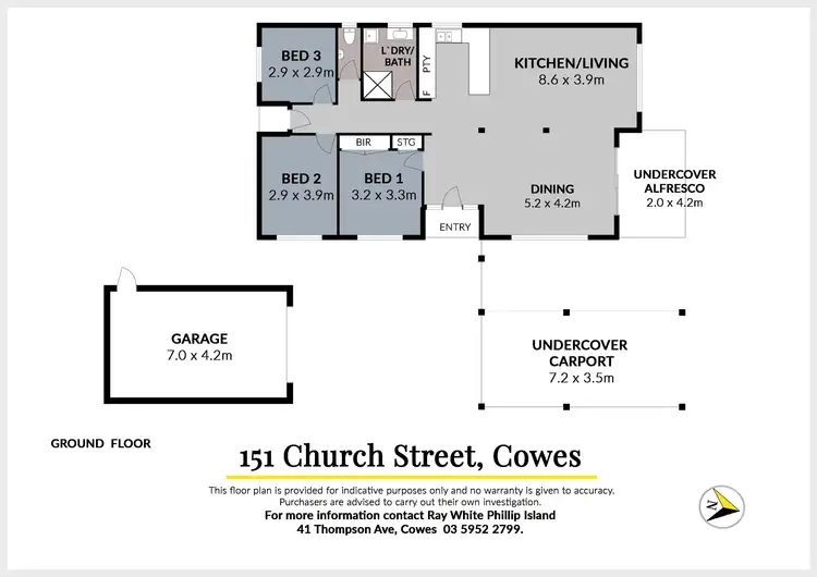 Floorplan of Homely house listing, 151 Church Street, Cowes VIC 3922