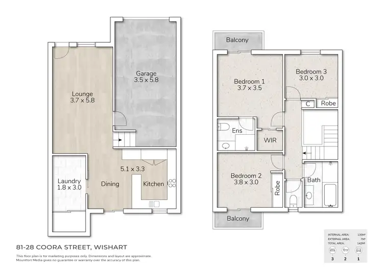 Floorplan of Homely townhouse listing, 81/28 Coora Street, Wishart QLD 4122