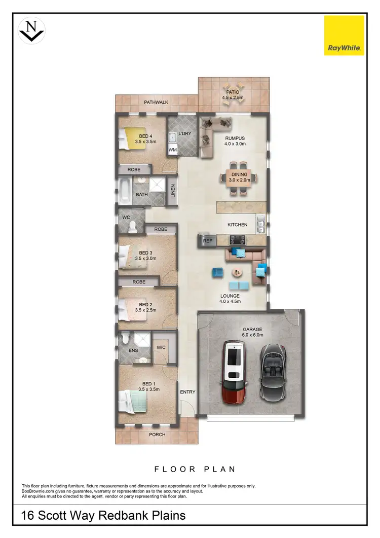 Floorplan of Homely house listing, 16 Scott Way, Redbank Plains QLD 4301