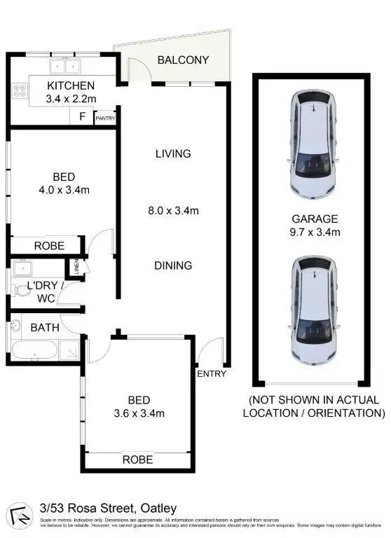 Floorplan of Homely apartment listing, 3/53 Rosa Street, Oatley NSW 2223