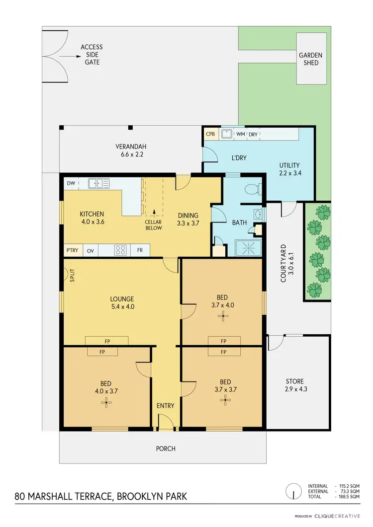 Floorplan of Homely house listing, 80 Marshall Terrace, Brooklyn Park SA 5032