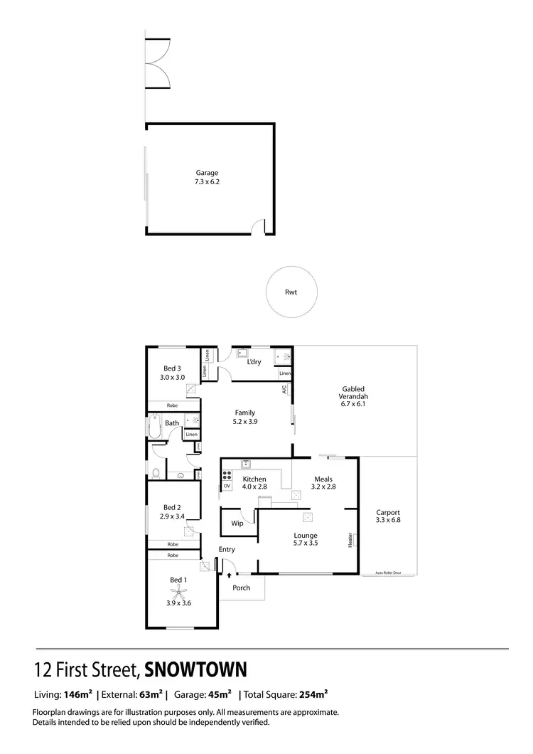Floorplan of Homely house listing, 12 First Street, Snowtown SA 5520