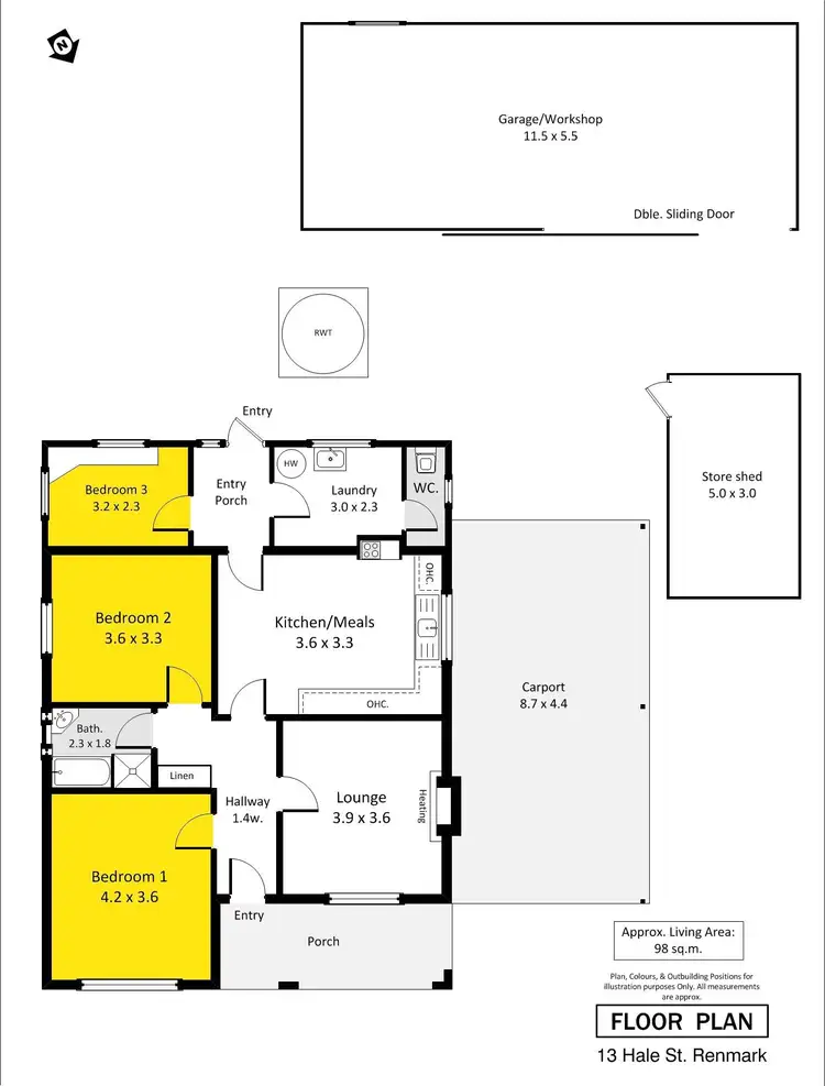 Floorplan of Homely house listing, 13 Hale Street, Renmark SA 5341