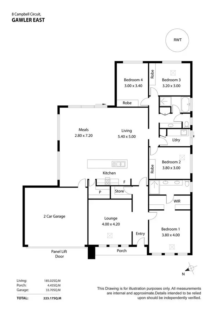 Floorplan of Homely house listing, 8 Campbell Circuit, Gawler East SA 5118