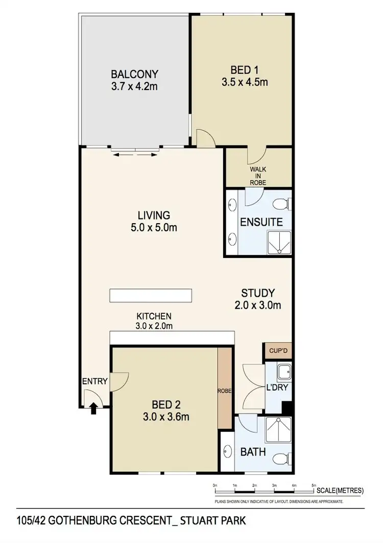 Floorplan of Homely apartment listing, 105/42 Gothenburg Crescent, Stuart Park NT 820