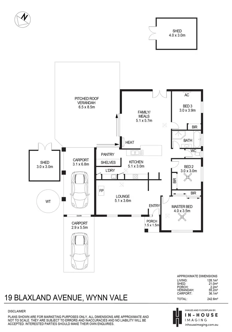 Floorplan of Homely house listing, 19 Blaxland Avenue, Wynn Vale SA 5127