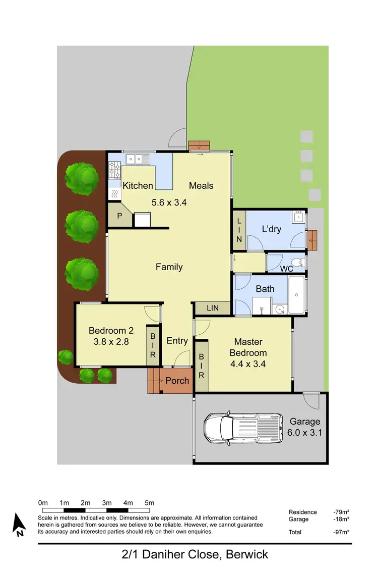 Floorplan of Homely unit listing, 2/1 Daniher Close, Berwick VIC 3806
