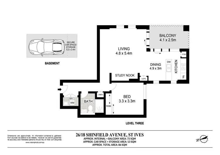 Floorplan of Homely apartment listing, 26/18 Shinfield Avenue, St Ives NSW 2075