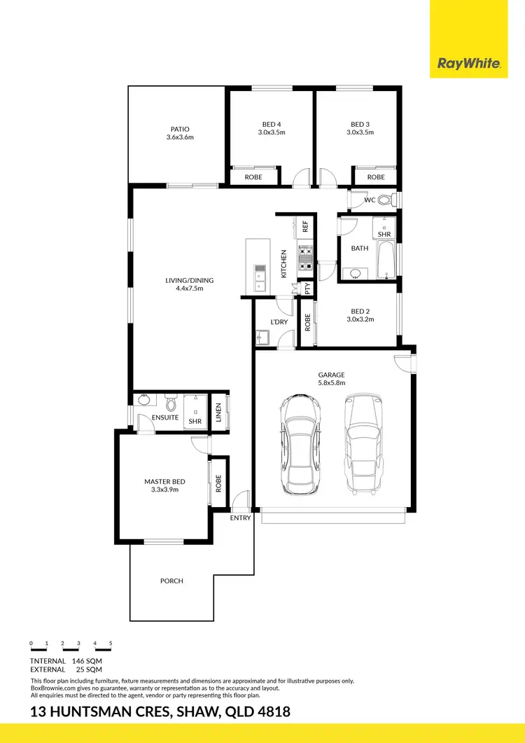 Floorplan of Homely house listing, 13 Huntsmans Crescent, Shaw QLD 4818