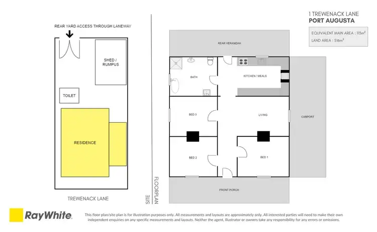 Floorplan of Homely house listing, 1 Trewenack Lane, Port Augusta SA 5700