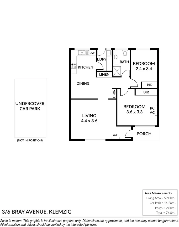 Floorplan of Homely unit listing, 3/6 Bray Avenue, Klemzig SA 5087
