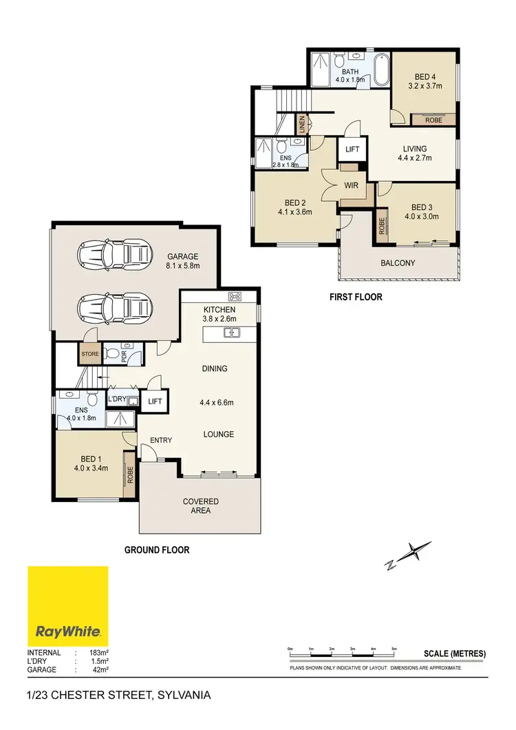 Floorplan of Homely townhouse listing, 1/23-25 Chester Street, Sylvania NSW 2224