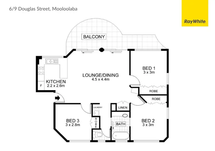 Floorplan of Homely unit listing, 6/9 Douglas Street, Mooloolaba QLD 4557