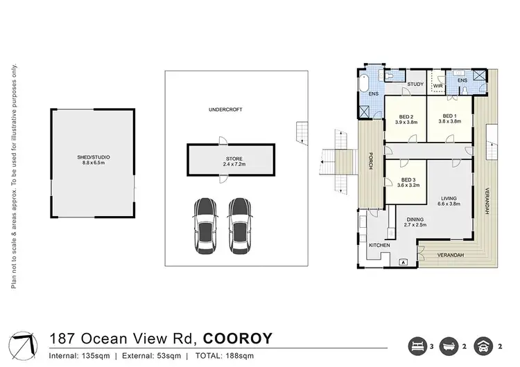 Floorplan of Homely house listing, 187 Ocean View Road, Cooroy QLD 4563